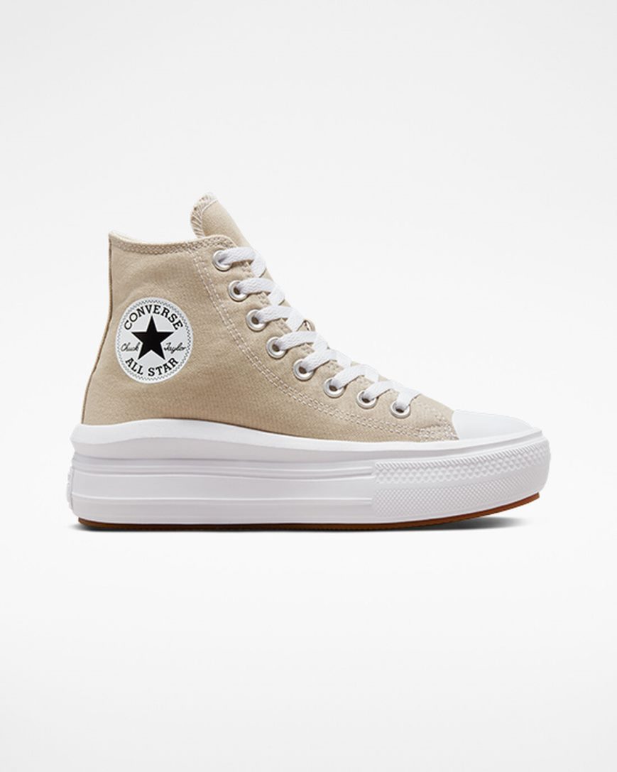 Dámské Boty Na Platformy Converse Chuck Taylor All Star Move Vysoké Šedé Bílé Šedé | CZ ZQFV56